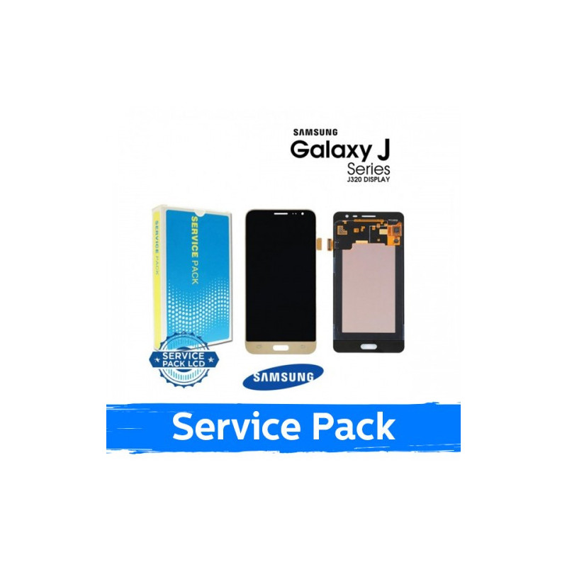 Ekranas skirtas Samsung J320F 2016 J3 auksinis (Service Pack)