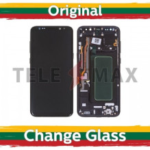 Screen for Samsung G955 S8 Plus with frame / Midnight Black / (Updated: Telemax)