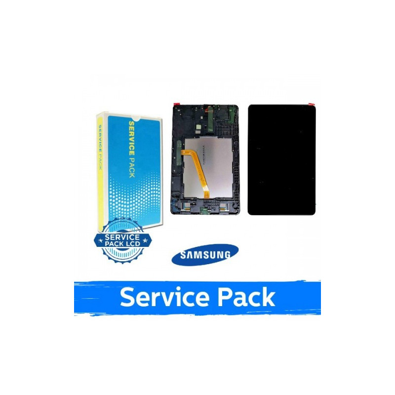 Ekranas skirtas Samsung T590 / T595 Tab A 10.5'' juodas su rėmeliu (Service Pack)