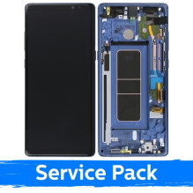 Screen for Samsung N950 Note 8 with frame / Blue / (Service Pack)