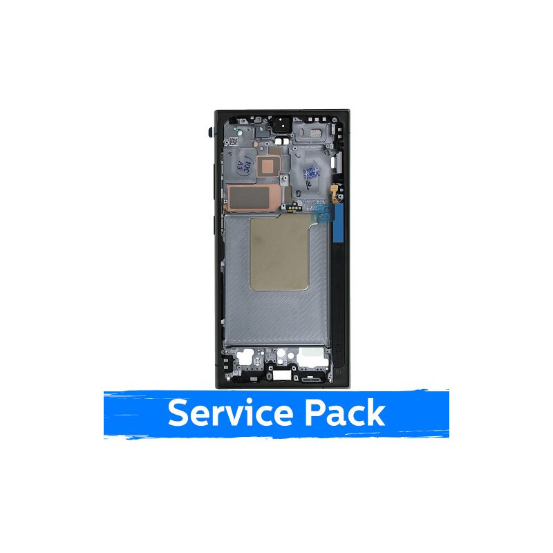 Ekrano rėmas / vidinis korpusas skirtas Samsung S928 S24 Ultra / Titanium Black / (Service Pack)