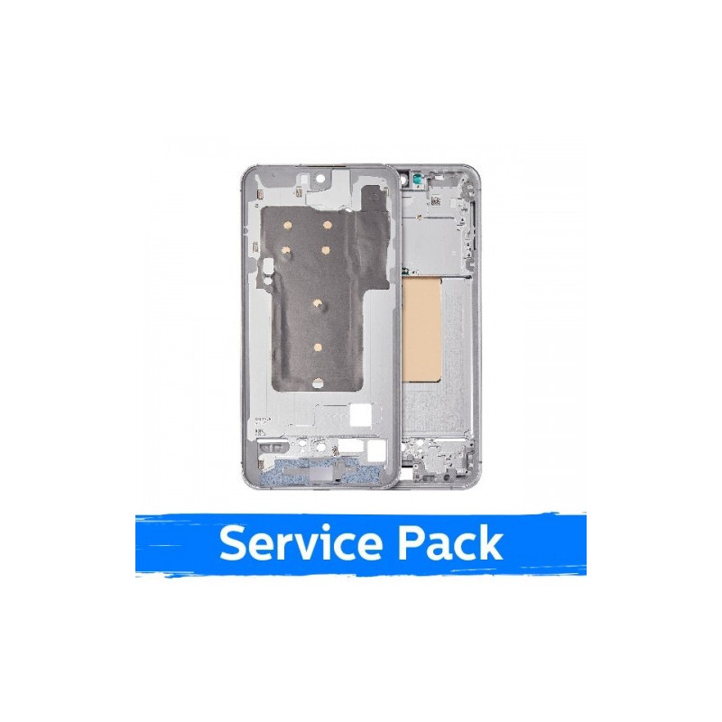 Screen frame / inner housing for Samsung S721 S24 FE / Silver / (Service Pack)