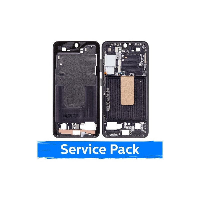 Screen frame / inner housing for Samsung S911 S23 / Phantom Black / (Service Pack)