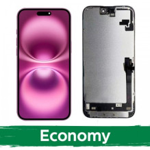 Ekranas skirtas iPhone 16 Plus juodas (INCELL / Economy) / *Removable IC* /