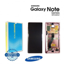 Screen for Samsung N970 Note 10 with frame / Aura Pink / (Service Pack)