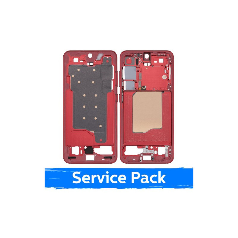Screen frame / inner housing for Samsung S931 S25 / Coral Red / (Service Pack)