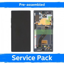 Screen for Samsung N975 Note 10 Plus with frame / Aura Glow / (Pre-assembled Service Pack)