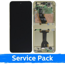 Screen for Samsung F741 Z Flip6 (INNER) with frame / Yellow / (Service Pack)