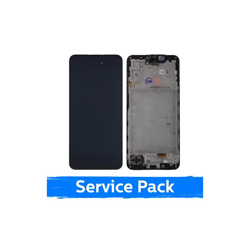 Screen for Samsung A176 A17 5G black with frame (Service Pack)