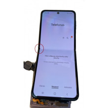 Screen for Samsung F711 Z Flip3 (INNER) with frame / Phantom Black / (7 / 10 used) (defective 6)