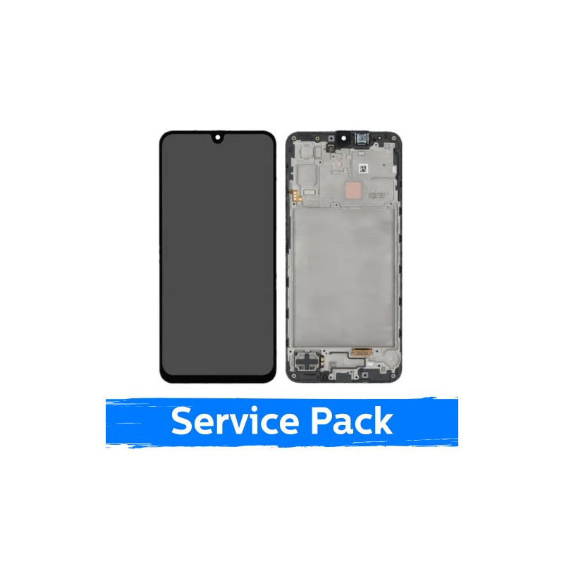 Screen for Samsung A175 A17 4G black with frame (Service Pack)