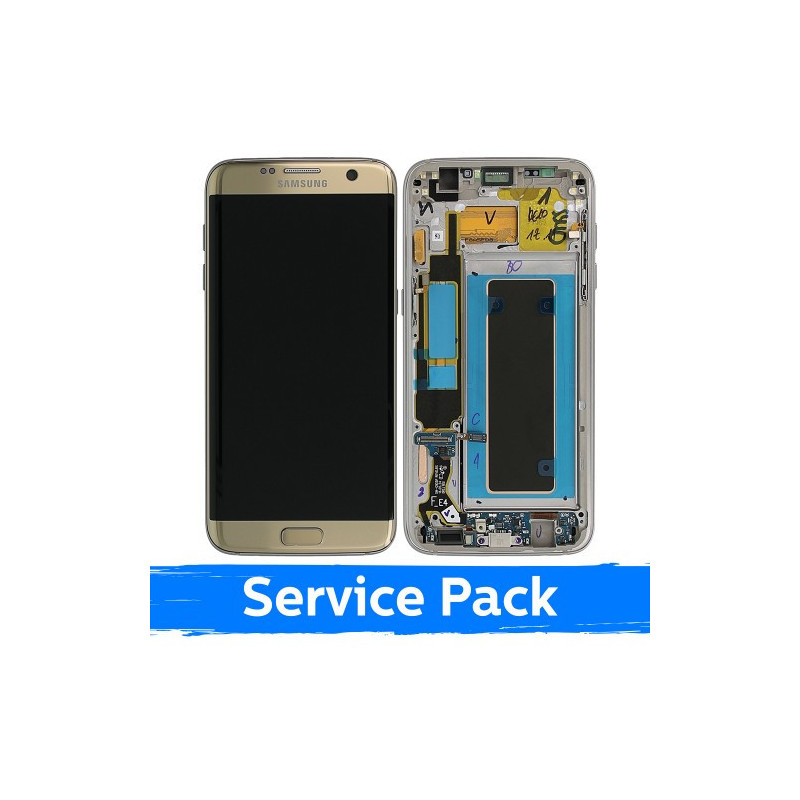 Screen for Samsung G935 S7 Edge gold (in Service Pack box)(NoFrame version)