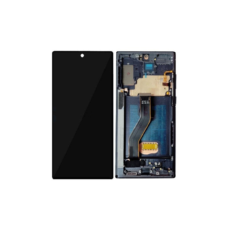 Ekranas skirtas Samsung N975 Note 10 Plus su rėmeliu / Aura Black / HQ