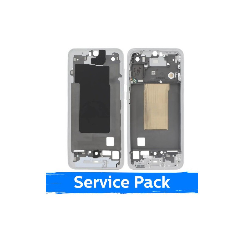Screen frame / inner housing for Samsung A566 A56 5G / Light Grey / (Service Pack)
