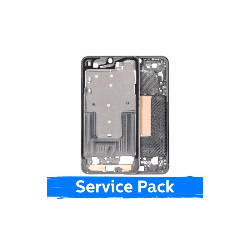Screen frame / inner housing for Samsung S916 S23 Plus / Graphite / (Service Pack)