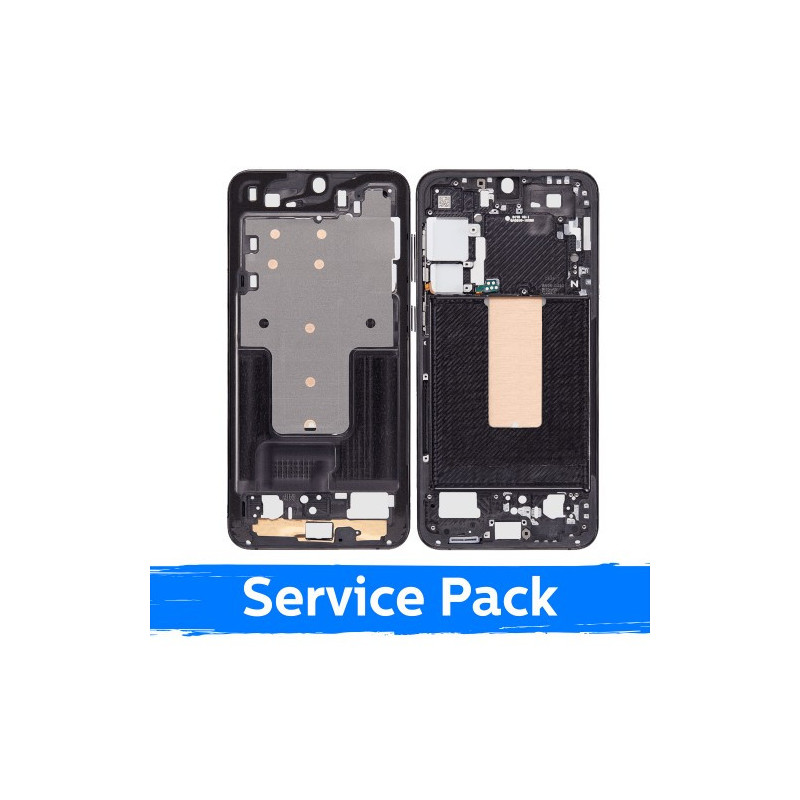 Screen frame / inner housing for Samsung S916 S23 Plus / Phantom Black / (Service Pack)