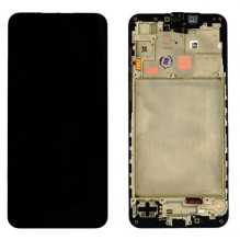 Ekranas skirtas Samsung A166 A16 5G juodas su rėmeliu HQ