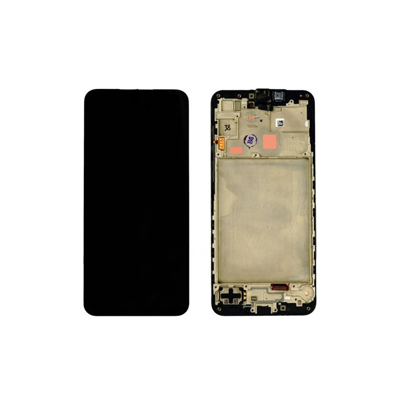 Ekranas skirtas Samsung A166 A16 5G juodas su rėmeliu HQ