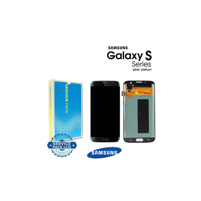 Screen for Samsung G935 S7 Edge black (Service Pack) (NoFrame version)