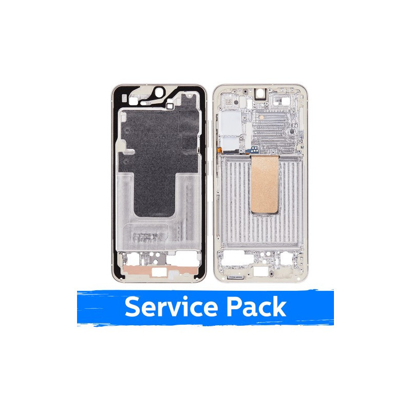 Screen frame / inner housing for Samsung S911 S23 / Cream / (Service Pack)