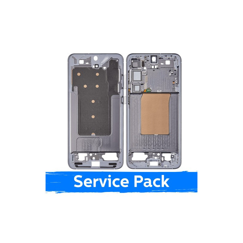 Screen frame / inner housing for Samsung S936 S25 Plus / Silver Shadow / (Service Pack)
