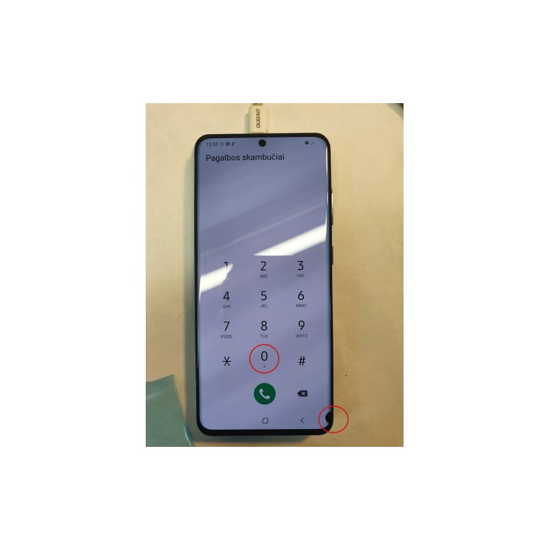 Screen for Samsung G980 S20 with frame / Cosmic Grey / (Updated: Telemax) (defective 6)