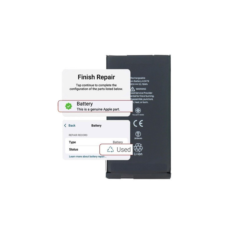 Akumuliatorius skirtas iPhone 12 / 12 Pro / Self-Diagnosable / 2800mAh