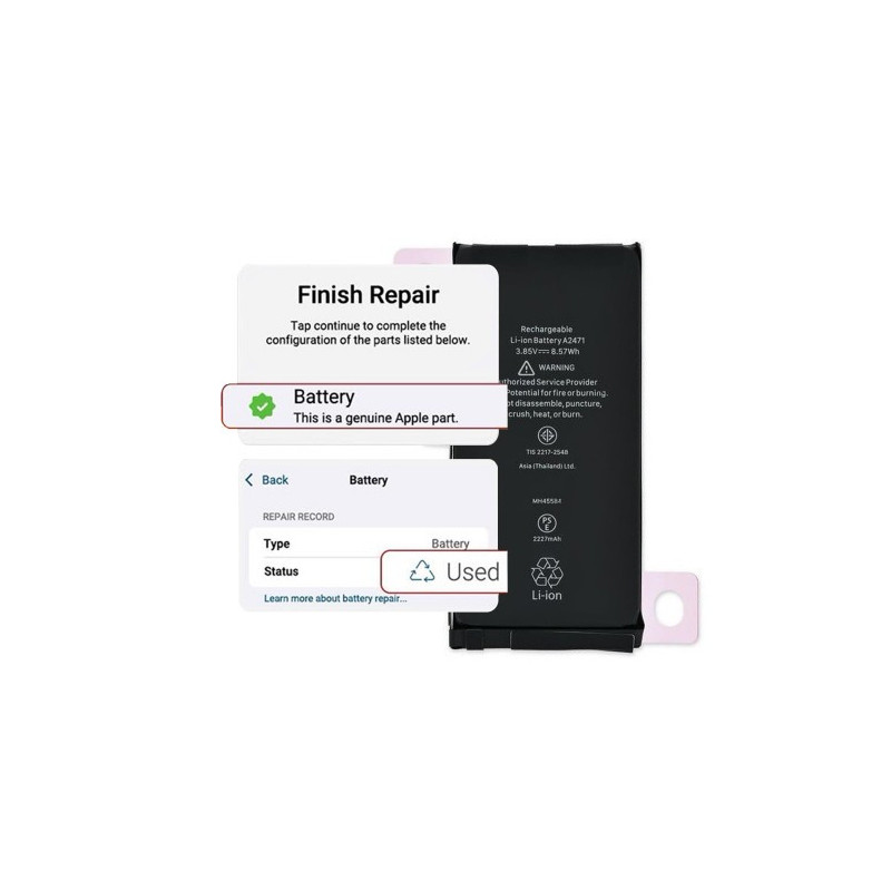 Akumuliatorius skirtas iPhone 12 Mini / Self-Diagnosable / 2227mAh