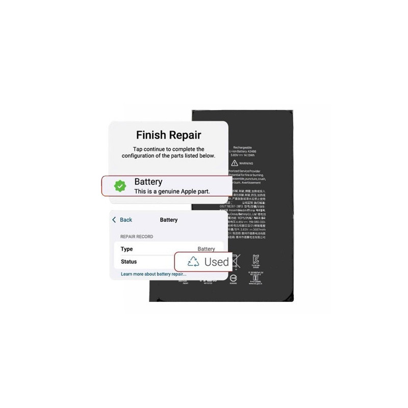 Akumuliatorius skirtas iPhone 12 Pro max / Self-Diagnosable / 3687mAh