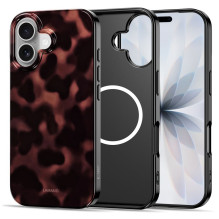 „Tech-Protect Lamano MagSafe“ dėklas, skirtas „iPhone 16“ – juodas ir raudonas