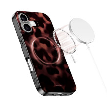 „Tech-Protect Lamano MagSafe“ dėklas, skirtas „iPhone 16“ – juodas ir raudonas