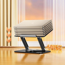 Wozinsky WRS-CPY84SB 360 Aluminum Laptop and Tablet Stand + Free Smartphone Stand - Black