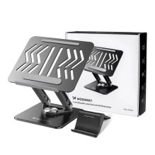 Wozinsky WRS-CPY84SB 360 Aluminum Laptop and Tablet Stand + Free Smartphone Stand - Black