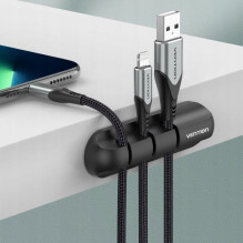 Vention 5-port cable organiser, 2 pcs, black