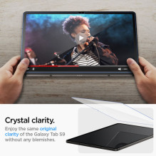 „Spigen Glas.tR EZ Fit“ grūdinto stiklo dėklas, skirtas „Samsung Galaxy Tab S9 11“ X710 / X716B