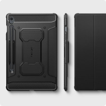 „Spigen Rugged Armor Pro“ dėklas, skirtas „Samsung Galaxy Tab S9 FE 10.9'' X510 / X516B“ - juodas