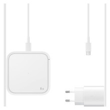 Bevielis įkroviklis Samsung EP-P2400TWEGEU baltas 15W (su įkrovikliu ir laidu komplekte) / 100% Genuine /