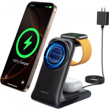 Wireless charger Joyroom 'JR-W15 3in1' black 15W (for iPhone / Apple Watch / Airpods)