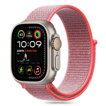 Tech-Protect Nylon Strap for Apple Watch 6 / 7 / 8 / 9 / 10 / SE (40 / 41 / 42 MM) - Pink Tech-Protect Nylon Strap for Apple Watch 6 / 7 / 8 / 9 / 10 / SE (40 / 41 / 42 MM) - Pink