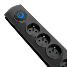 Maitinimo Blokas - Qoltec 50104 Perjungiklis 4 AC Išėjimai 1.5m Juodas