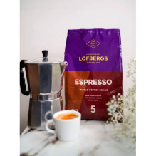 Kavos pupelės Lofbergs Espresso Whole 1kg Kavos pupelės Lofbergs Espresso Whole 1kg