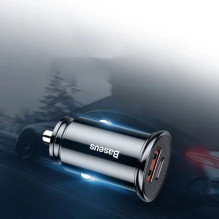 Automobilinis įkroviklis Baseus'CCALL-YS01' juodas 30W (1xPD / 1xQC3.0)