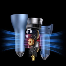 Automobilinis įkroviklis Baseus 'Golden Contactor Pro' pilkas 65W (2xPD / 1xQC3.0)