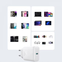 Charger Joyroom 'JR-TCF24' white (PD30W) + 'Type-C' cable