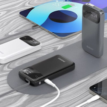 Išorinė baterija Dudao "K31" pilkas 10000mAh 22.5W (PD) + integruotas laidas