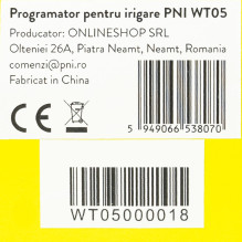 Laistymo programuotojas PNI WT05, LCD ekranas, 3/4 jungtis, žalias