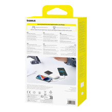 Powerbank Baseus Lipow 10000mAh 22,5W z dwoma wbudowanymi kablami (z kablem Baseus Simple USB-A - USB-C 3A 20cm) - biały