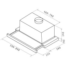Elica ELITE14 LUX GRIX / A / 60 Built-under Silver, Stainless steel 336 m³ / h