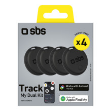 SBS universal locator Track My Dual set of 4 - black