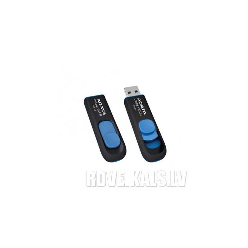 Adata DashDrive 32GB juodas + mėlynas USB 3.0 AUV128-32G-RBE